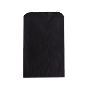 6-1/4" W x 9-1/4" L Flat Black Kraft Paper Merchandise Bags - Case of 1000