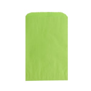 6-1/4" W x 9-1/4" L Flat Lime Green Kraft Paper Merchandise Bags - Case of 1000