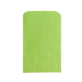 6-1/4" W x 9-1/4" L Flat Lime Green Kraft Paper Merchandise Bags - Case of 1000