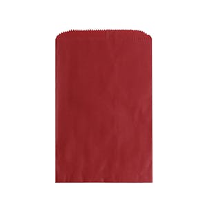 8-1/2" W x 11" L Flat Red Kraft Paper Merchandise Bags - Case of 1000