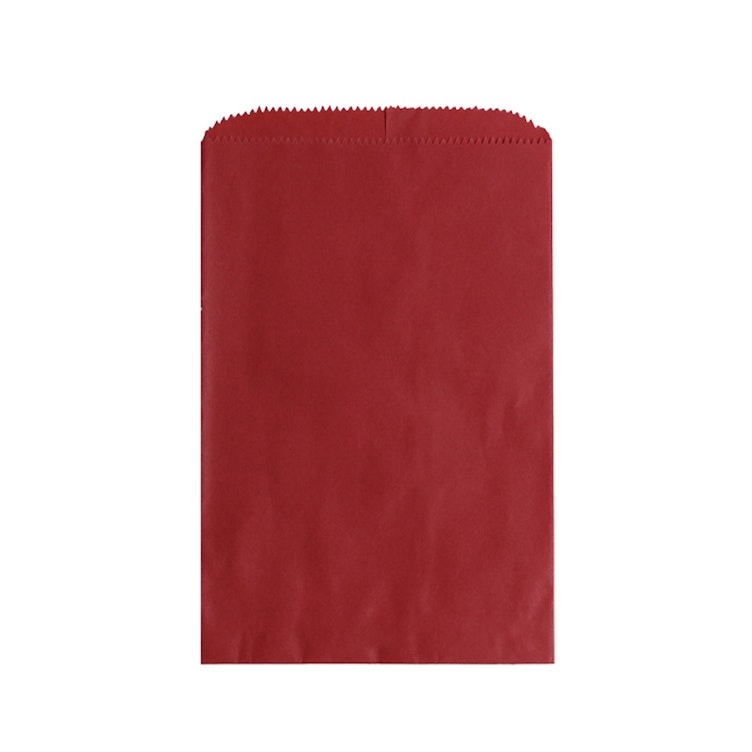 12" W x 15" L Flat Red Kraft Paper Merchandise Bags - Case of 1000