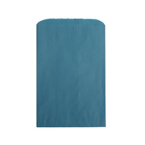 6-1/4" W x 9-1/4" L Flat Sky Blue Kraft Paper Merchandise Bags - Case of 1000