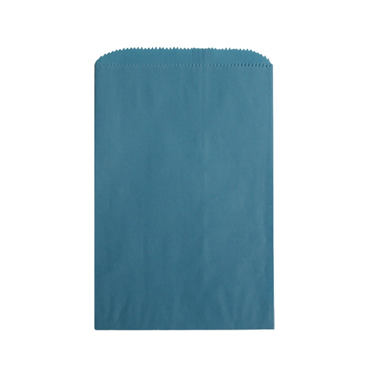 12" W x 15" L Flat Sky Blue Kraft Paper Merchandise Bags - Case of 1000