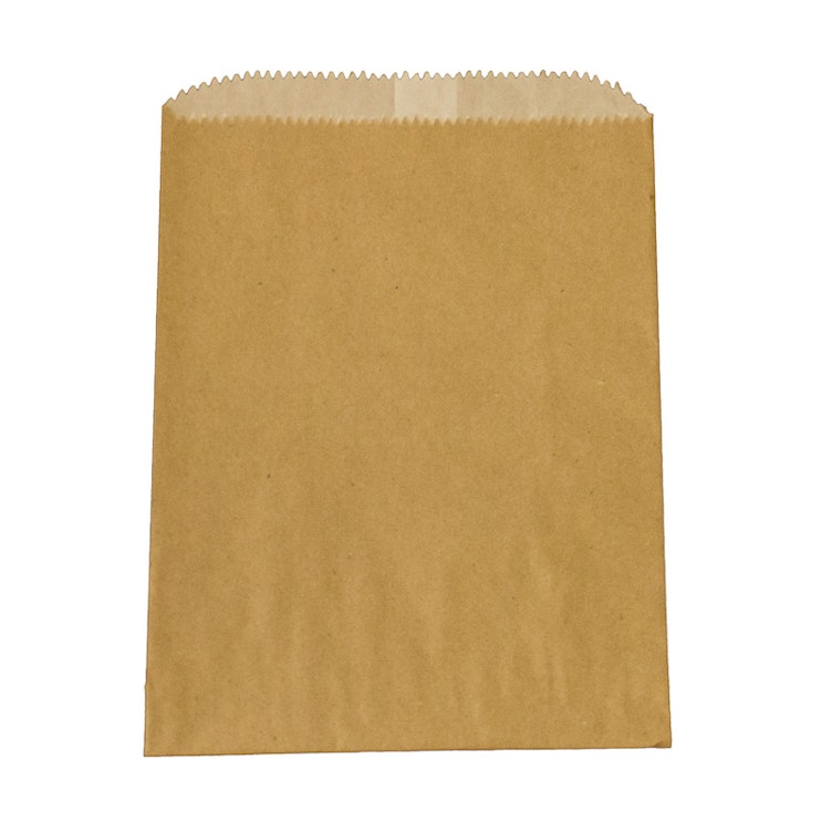 1/2 lb. Recycled Natural Glassine-Lined Gourmet Kraft Paper Bags - 5-3/4" W x 7-1/2" L
