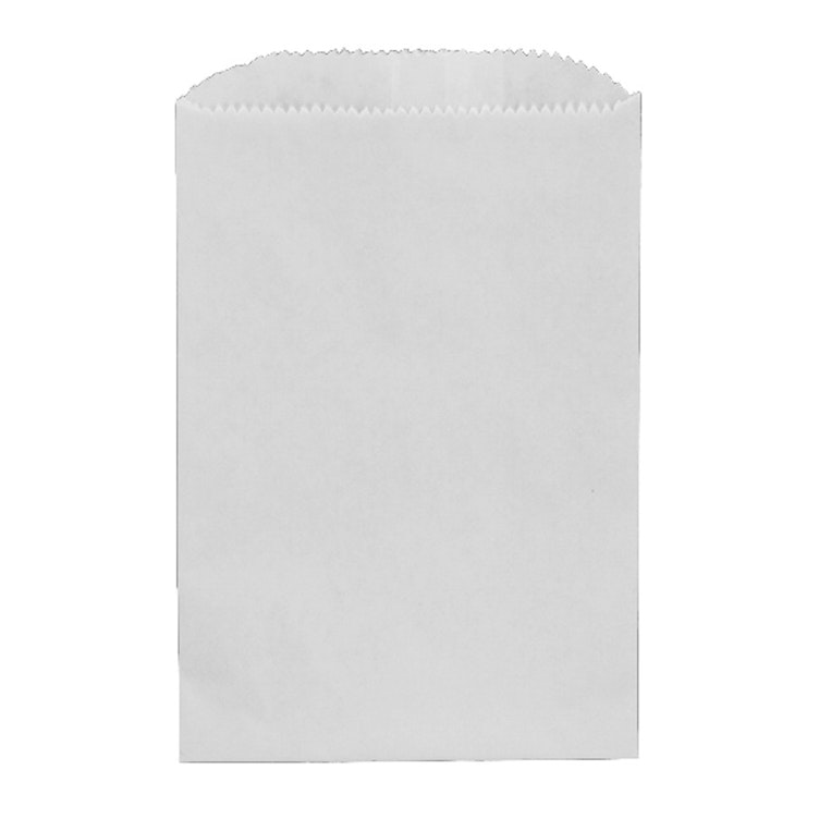 1/2# 5-3/4 x 7-1/2 White Glassine Lined Gourmet Merchandise Bags