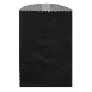 1/2 lb. Black Glassine-Lined Gourmet Kraft Paper Bags - 5-3/4" W x 7-1/2" L