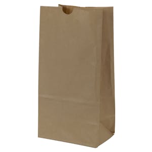 4 lb. Grease-Resistant SOS Natural Kraft Paper Bags - 5" W x 9-5/8" L + 3-1/8" BG