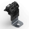 Ratchet P Clamp for 1/2" to 3/4" Dia. Bundles - Angled 90° Short Mounting Base with 0.33" Dia. Hole & 1.05" Center