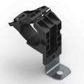 Ratchet P Clamp for 3/4" to 1-3/8" Dia. Bundles - Angled 90° Short Mounting Base with 0.33" Dia. Hole & 1.57" Center