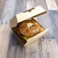 Medium Square Kraft Paper Clamshell Food Container - Case of 600
