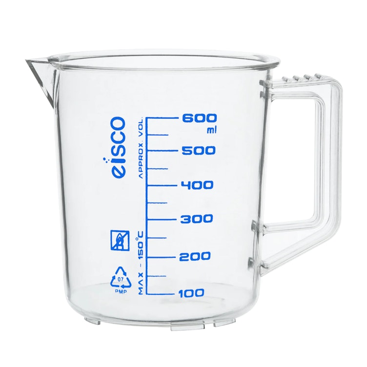 600mL Clear PMP Short Form Graduated Measuring Pitcher