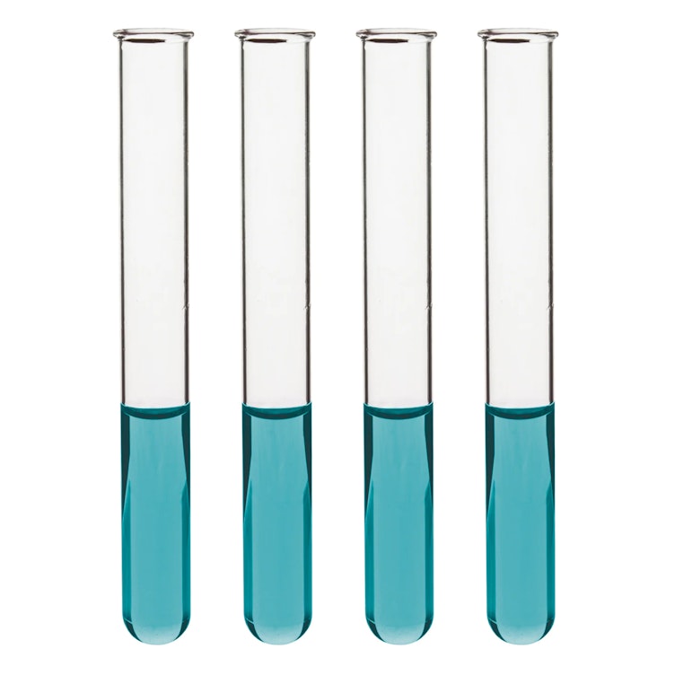 3mL Rimmed Clear Glass Test Tube - Case of 48