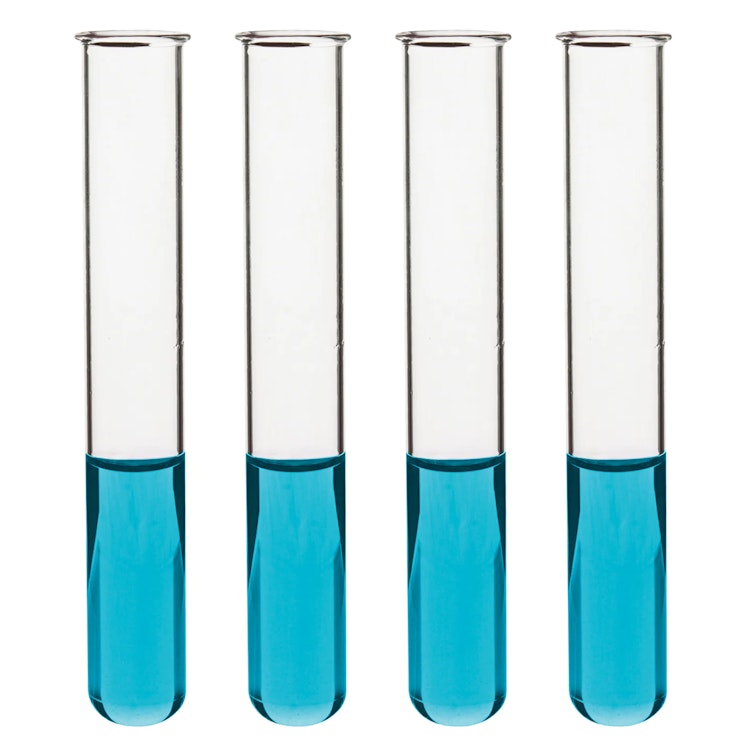 12mL Rimmed Clear Glass Test Tube - Case of 48