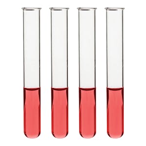 15mL Rimmed Clear Glass Test Tube - Case of 48