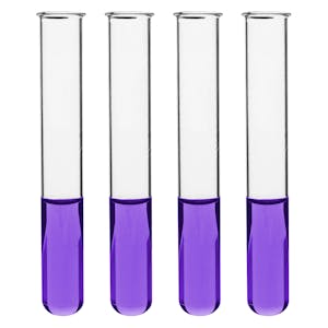 20mL Rimmed Clear Glass Test Tube - Case of 48