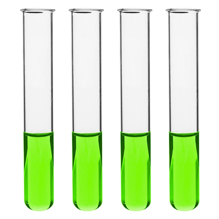 85mL Rimmed Clear Glass Test Tube - Case of 24