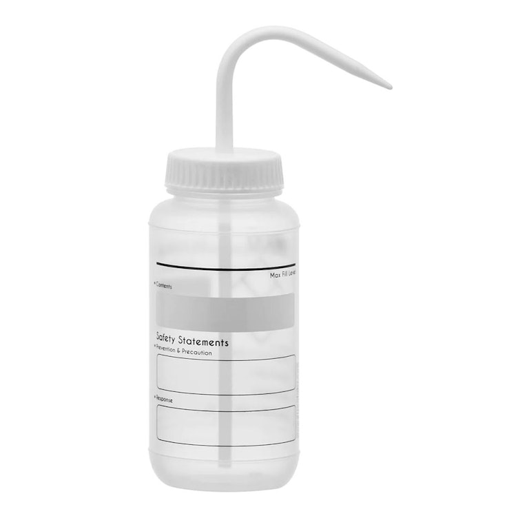 500mL (16.9 oz.) Label-Your-Own Wide Mouth Wash Bottle with Natural Dispensing Nozzle