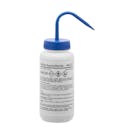 500mL (16.9 oz.) Sodium Hypochlorite Wide Mouth Wash Bottle with Blue Dispensing Nozzle