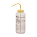 1000mL (33.8 oz.) Isopropanol Wide Mouth Wash Bottle with Yellow Dispensing Nozzle