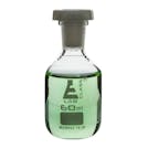 60mL Clear Glass Reagent Bottle with 14/23 Acid-Proof Polypropylene Stopper - Case of 6