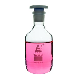 Glass Reagent Bottles with Acid-Proof Polypropylene Stoppers