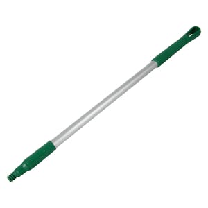 30" Sparta® Aluminum Handle with Green Polypropylene Tip & Cap