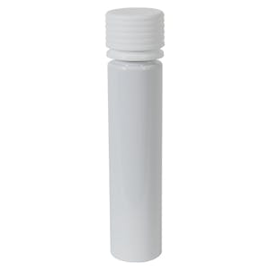 0.64 oz. (19cc) 95mm White PET Spiral Tube with White CRC Cap & Seal