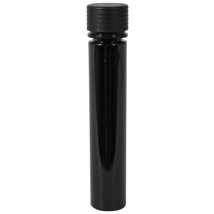 0.76 oz. (22.5cc) 115mm Black PET Spiral Tube with Black CRC Cap & Seal