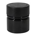 2 oz. (60cc) Black PET Spiral Container with Black CRC Cap & Seal