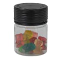 3 oz. (90cc) Clear PET Spiral Container with Black CRC Cap & Seal