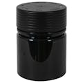 3 oz. (90cc) Black PET Spiral Container with Black CRC Cap & Seal