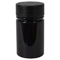5 oz. (150cc) Black PET Spiral Container with Black CRC Cap & Seal