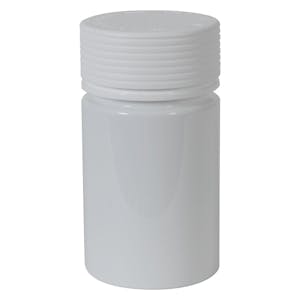 5 oz. (150cc) White PET Spiral Container with White CRC Cap & Seal