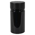 6 oz. (180cc) Black PET Spiral Container with Black CRC Cap & Seal