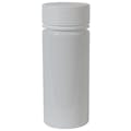 8 oz. (240cc) White PET Spiral Container with White CRC Cap & Seal