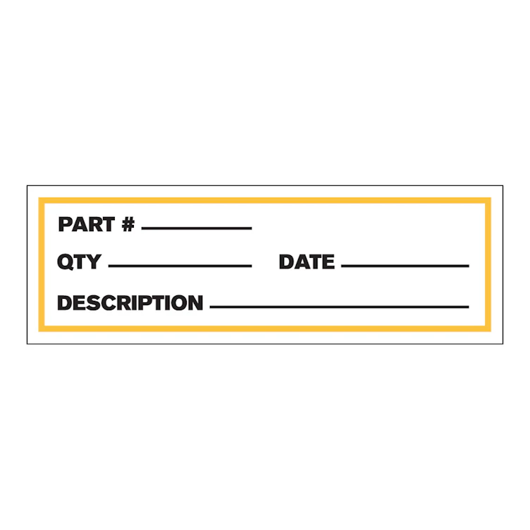 Part Number Labels Example