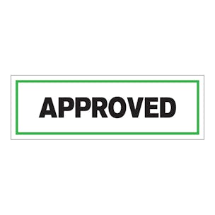 "Approved" Rectangular & Round Labels