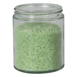 6 oz. Clear Glass Straight-Sided Round Jar with 63/400 Neck - Case of 12 (Cap Sold Separately)