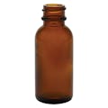 1 oz. Amber Glass Boston Round Bottle with 20/400 Neck (Cap Sold Separately)