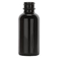 1 oz. Black Glass Boston Round Bottle with 20/400 Neck (Cap Sold Separately)
