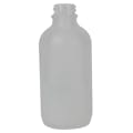 4 oz. Clear Frosted Glass Boston Round Bottle with 22/400 Neck (Cap Sold Separately)