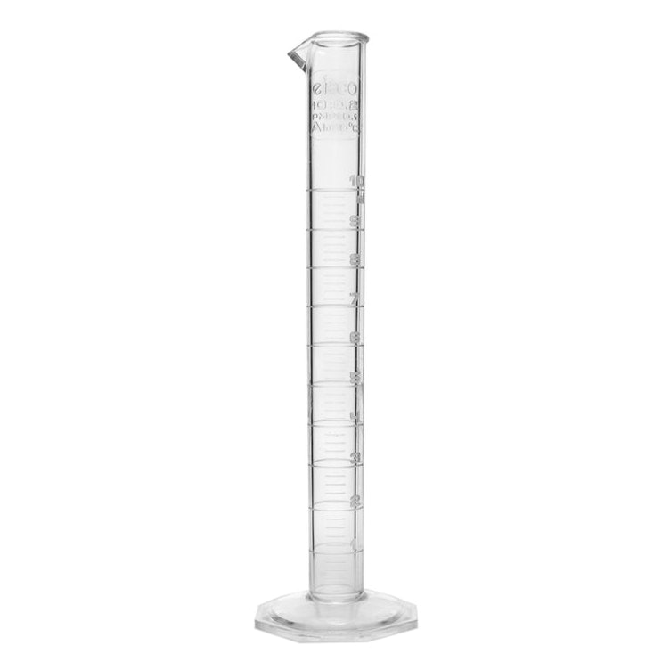 10mL TPX™ Measuring Graduated Cylinder with Octagonal Base - Class A