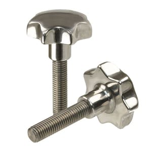 Solid Stainless Steel Star Knobs with Threaded Stud