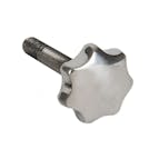 1.96" Dia., 1/2"-13 Thread Solid Stainless Steel Star Knob with 1.96" L Stud