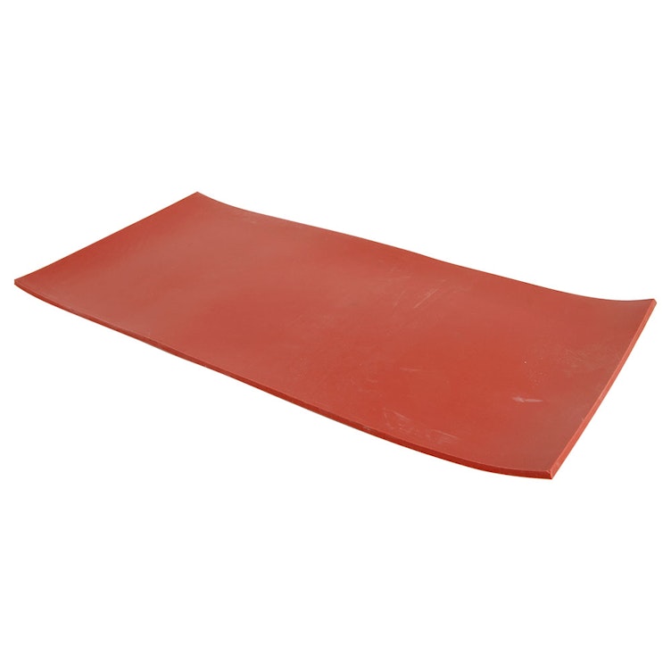 1/4" x 12" x 24" Commercial-Grade Red Silicone Sheet