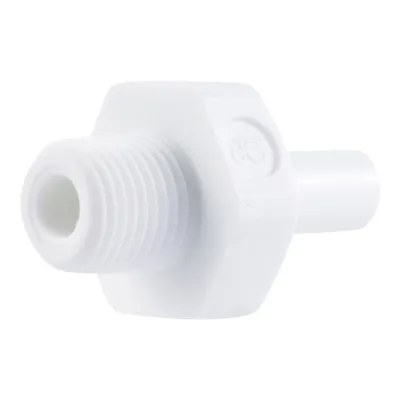 1/4" Stem OD x 1/8" NPTF Super Speedfit® White Acetal Male Stem Adapter Tube Fitting