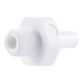 1/4" Stem OD x 1/8" NPTF Super Speedfit® White Acetal Male Stem Adapter Tube Fitting