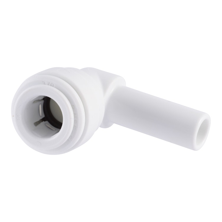 3/8" Stem OD x 3/8" Tube OD Super Speedfit® White Acetal Plug-In Elbow Tube Fitting
