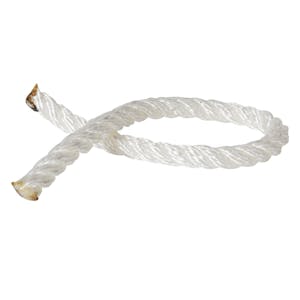 5/16" 3-Strand Twisted White Nylon Rope - 600'
