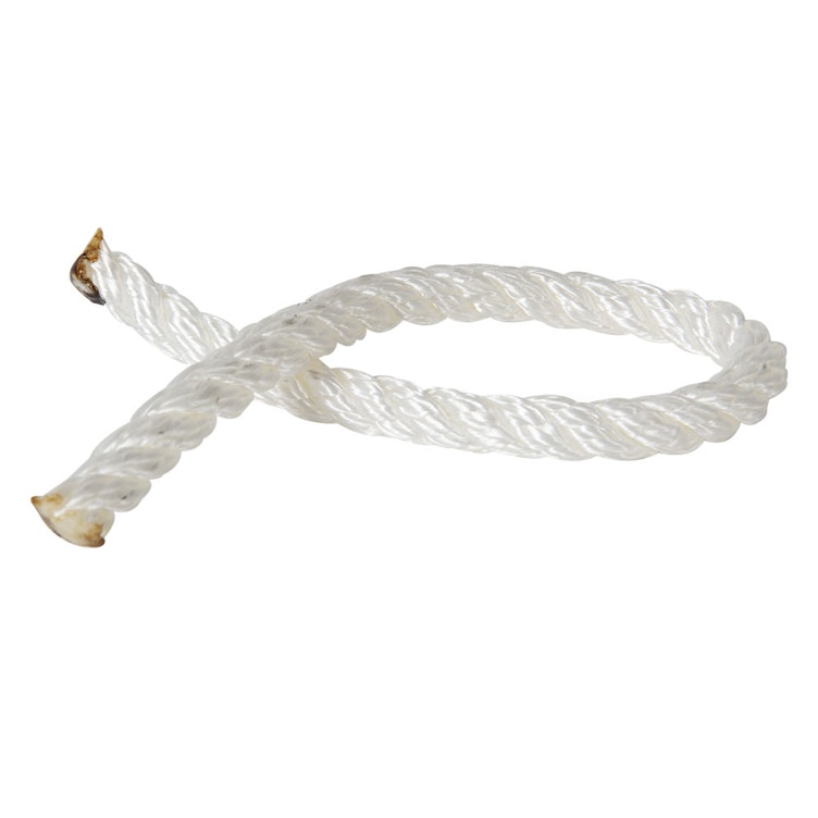 1/2" 3-Strand Twisted White Nylon Rope - 600'